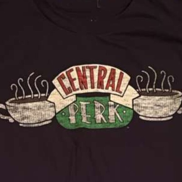 90s Y2K Style Friends Central Perk Graphic Tee T-Shirt Crop Top - Picture 3 of 4